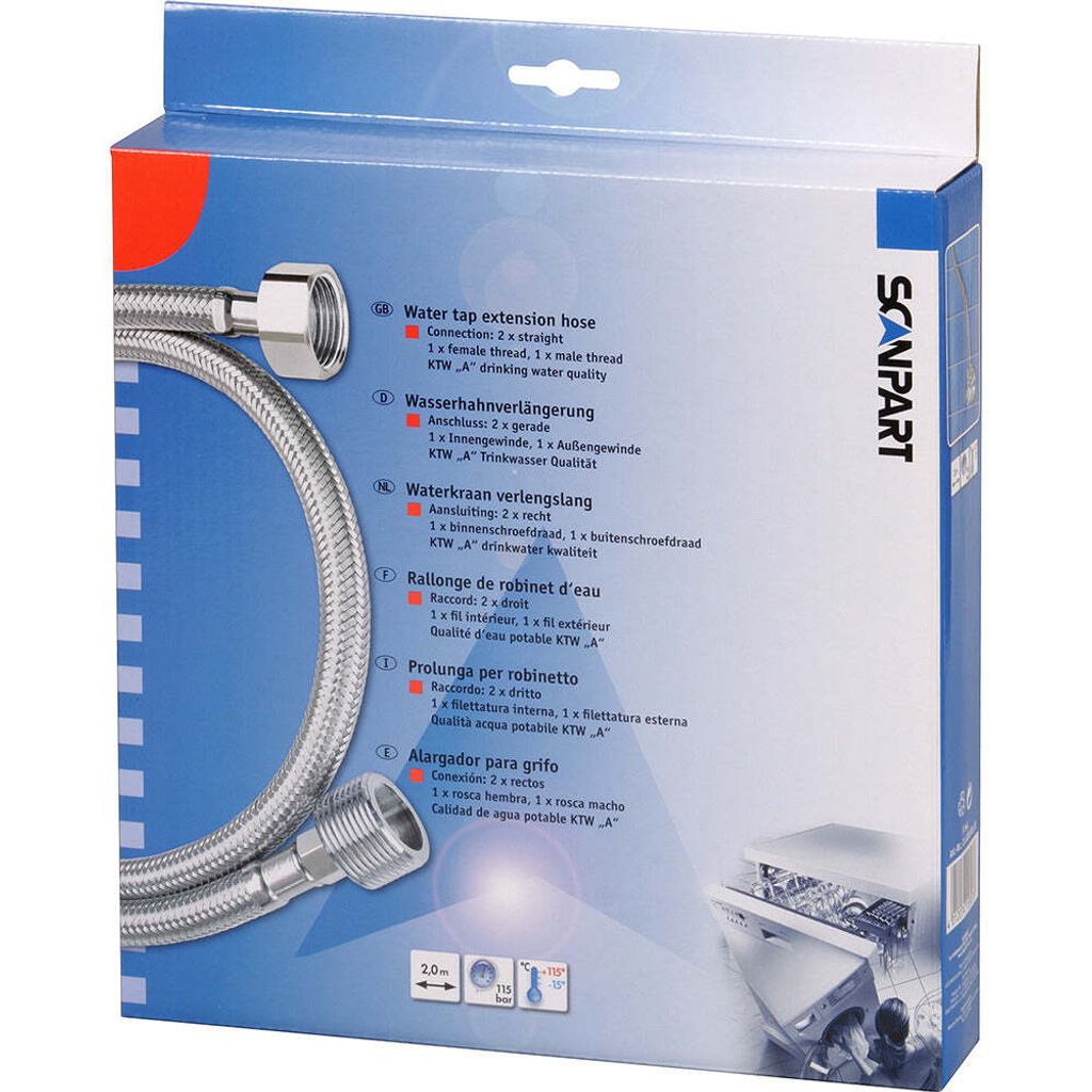 SCANPART 1140090103, Predĺženie hadice, Nerezová oceľ, 10 Obrázok produktu 
