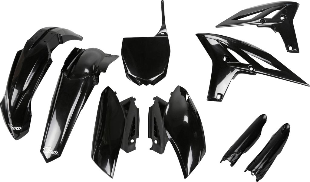 Verkleidungskit UFO PLAST 9-teilig Verkleidungssatz Kunststoff mit Gabelschutz für Yamaha YZ F 250 ccm Bj. 2010, Farbe:schwarz