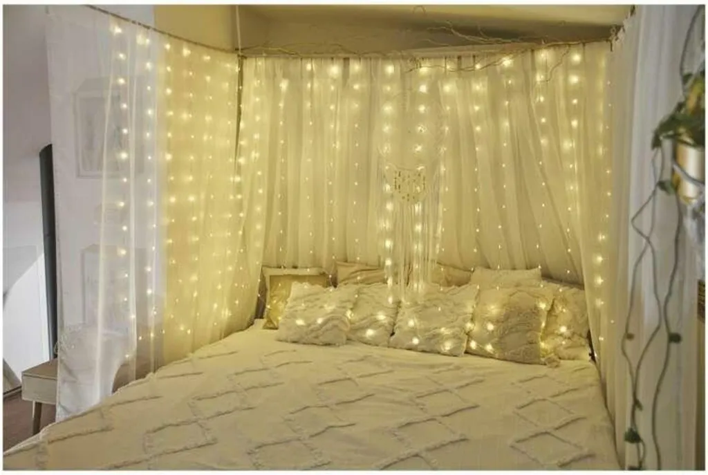 Illumination de Fenêtre Noël Rideau LED 2,9x2m Blanc Chaud EMOS - 12