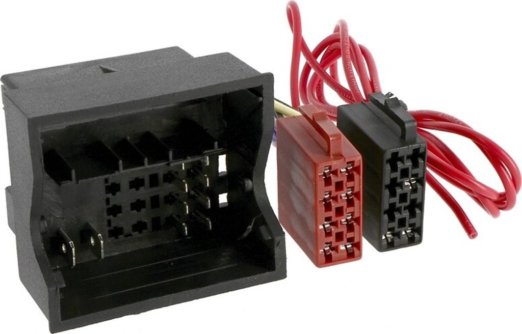 Radioadapter Power Quadlock auf ISO passend für Audi, Seat, Skoda Modelle