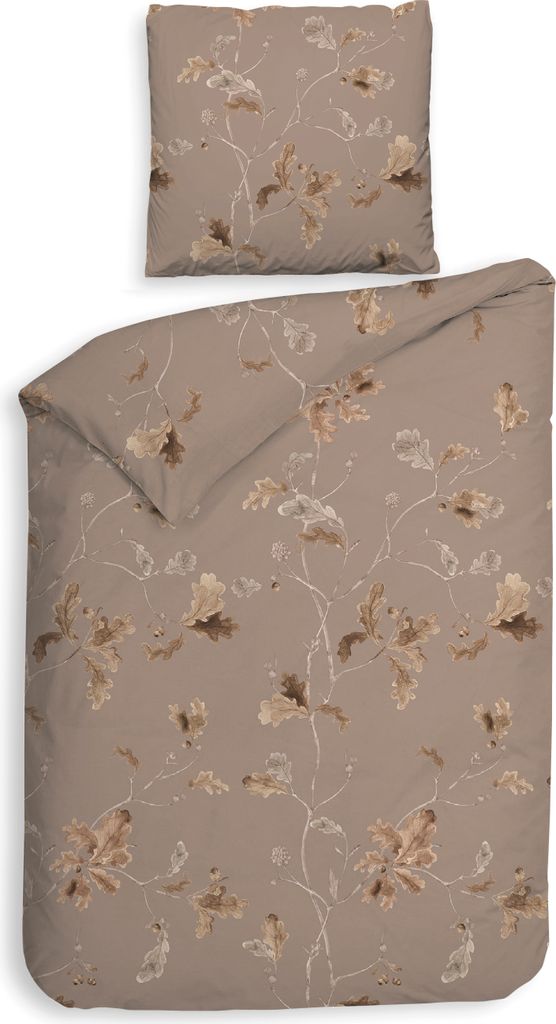 Heckett and Lane Bronco Bettwäsche 135 Brown Bettwäsche 1 x Bettbezug 135x200 + 1 x Kopfkissenbezug 80x80 Brown Flora braun