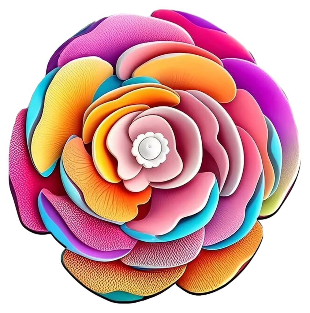 3D-Blumen-Badematte, saugfähig, rutschfest, dekorative Fußmatte in Blumenform für Wohnzimmer, Schlafzimmer, Küche