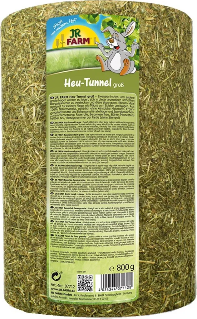 Tunnel de foin à grignoter pour lapin et cochon d'Inde - Format géant
