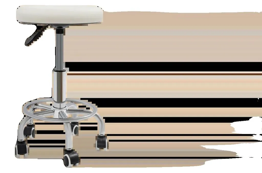 Tabouret de bureau ergonomique pivotant et réglable pour atelier noir