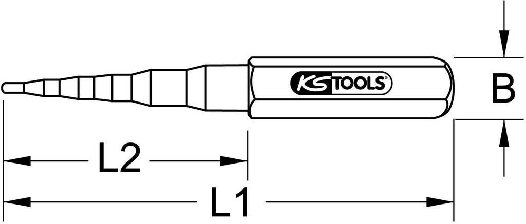 KS Tools Universal-Stufenschlüssel, 5-stufig, 1/4"-5/8", 130.2031