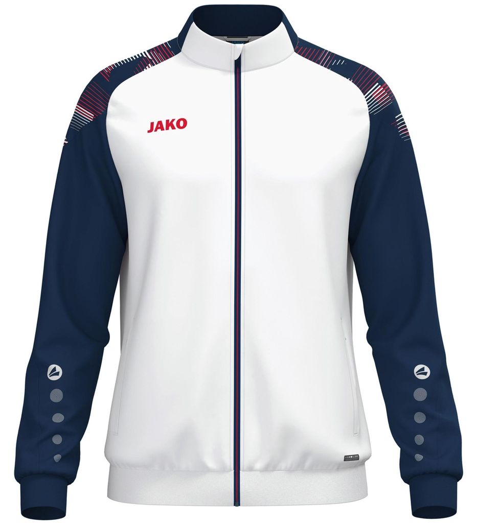 Jako Polyesterjacke Sonic - weiß/marine/rot, Größe:3XL