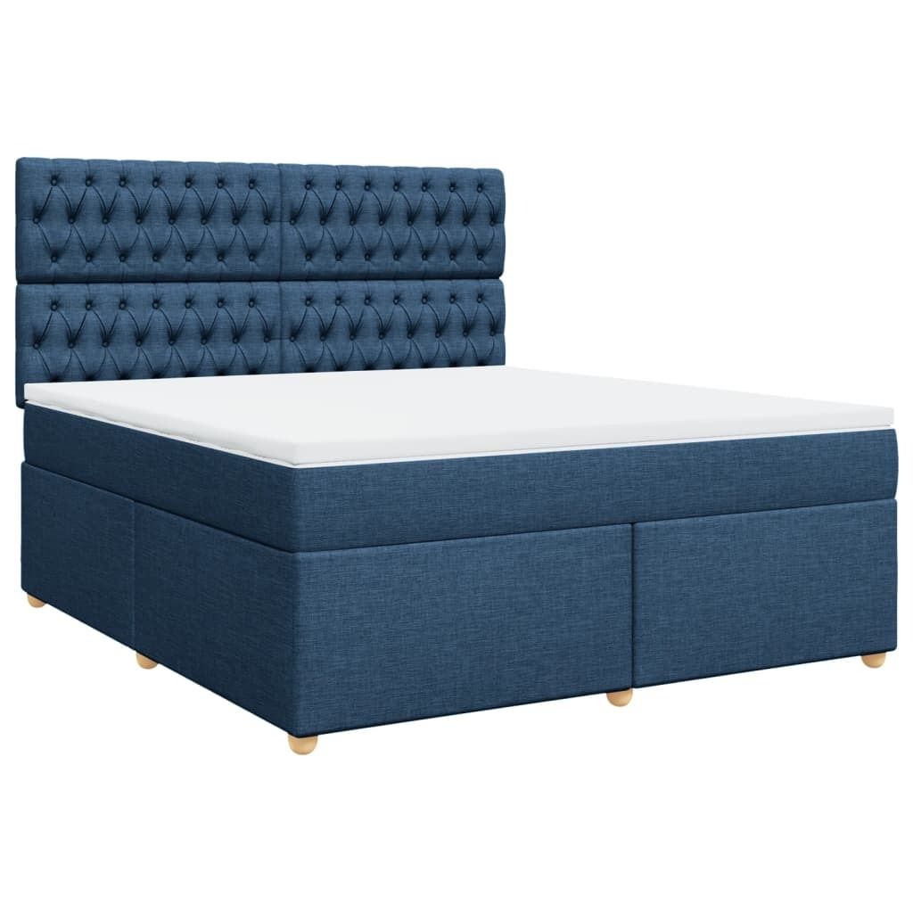 "im Sonderangebot"Boxspringbett Modernes/Doppelbett - Polsterbett Erwachsene/r /Kind - mit Matratze Blau 180x200cm Stoff - Klassische Betten DEMöb...