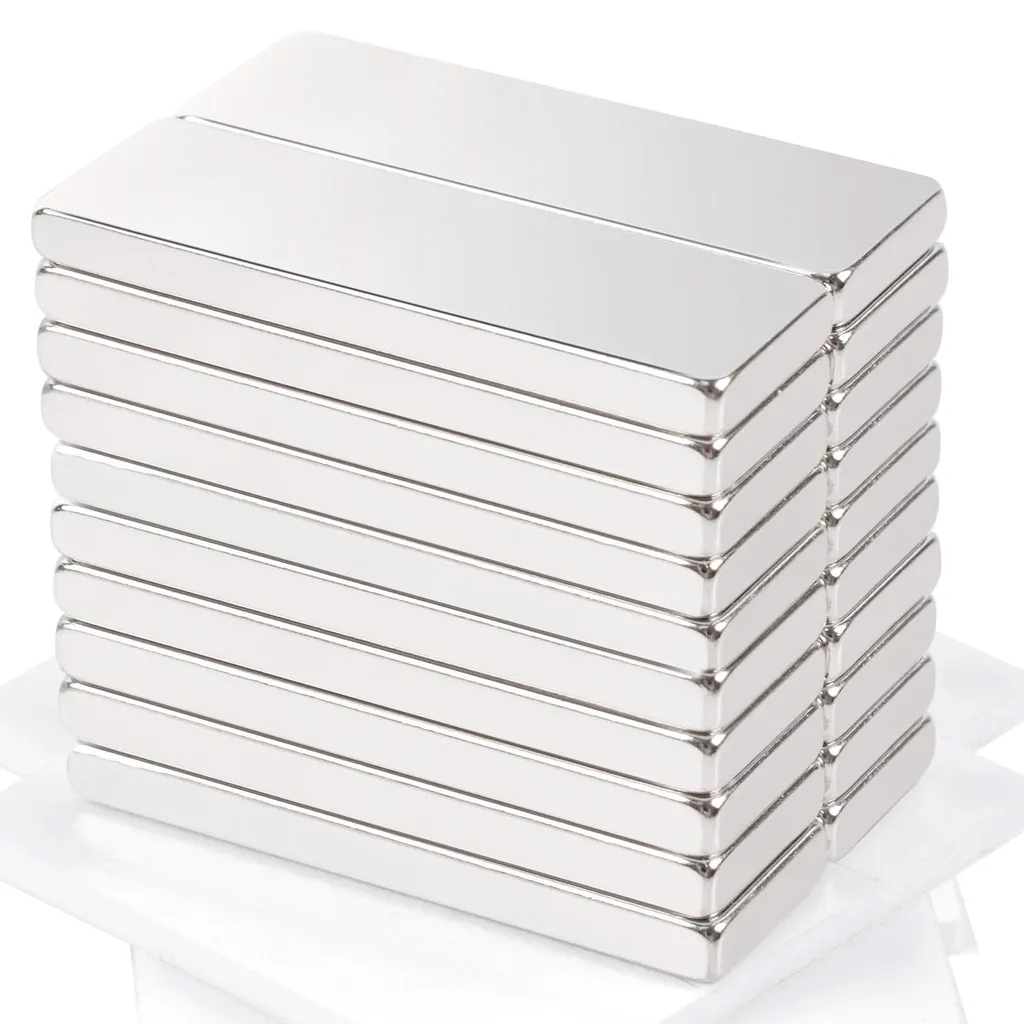 20 Aimants Néodyme 30x10x3 mm avec Adhésif Puissant pour Bureau