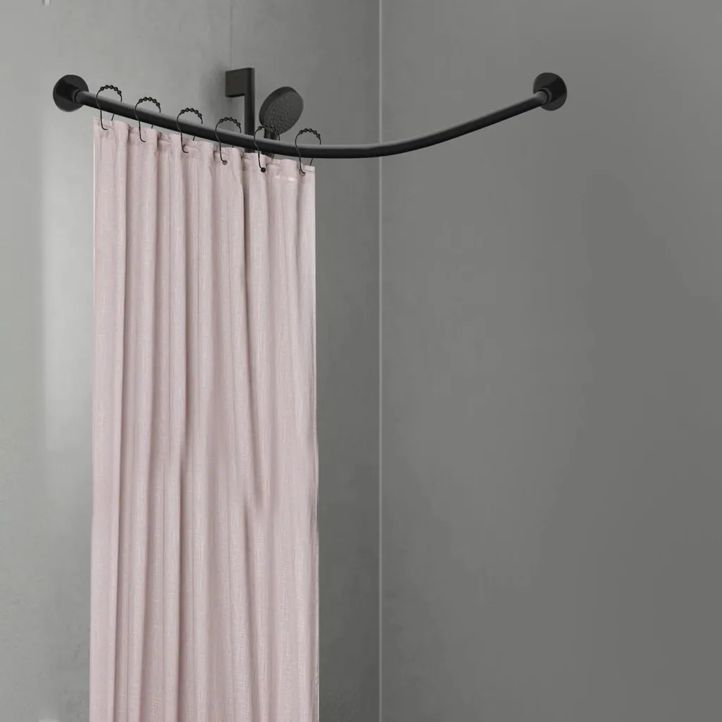 Ganci Per Tenda Doccia In Acciaio Inox 304, 12 Pezzi, Colore Nero - Ganci Doppi Antiruggine, Silenziosi, Portata 22 Kg, Per Bagno E Cucina - 2