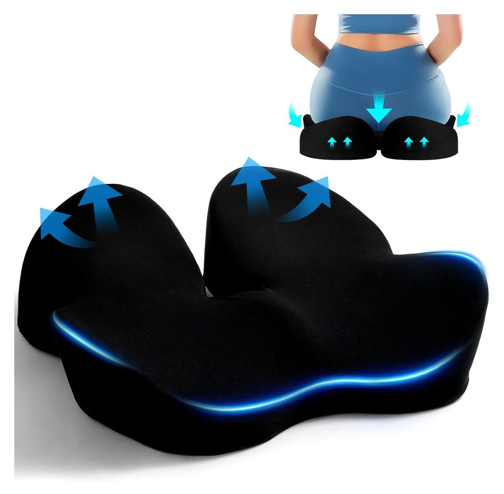 Memory-Sitzkissen für Bürostühle, ergonomisches Kissen zur Druckentlastung und Schmerzlinderung
