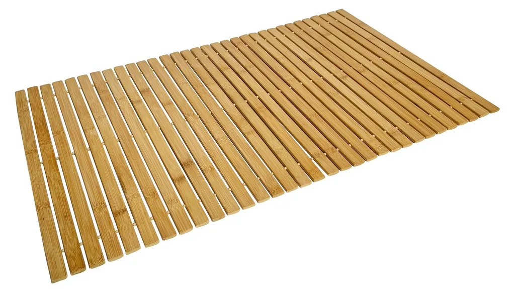 Tapis de bain bambou pour douche et baignoire - Confort naturel 50x80cm