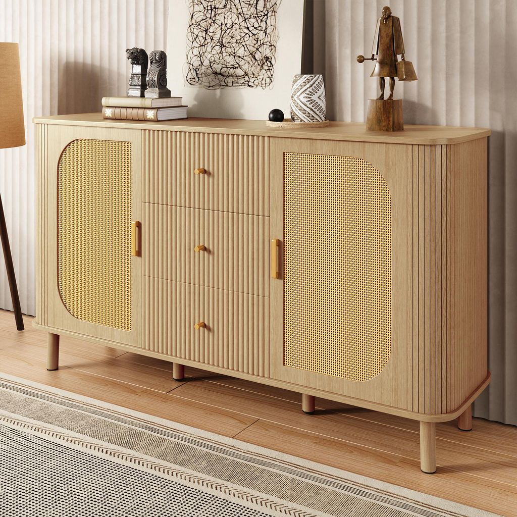 okwish Sideboard mit Schubladen,Schrank Vitrine mit Produktbild 