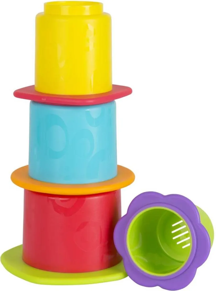 Jouet de Bain Gobelets à Empiler Multicolores pour Éveil de l'Enfant