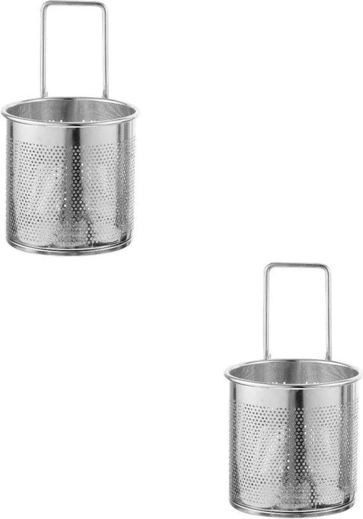 Passoire en acier inox avec grille filtrante, 2 pièces haute qualité