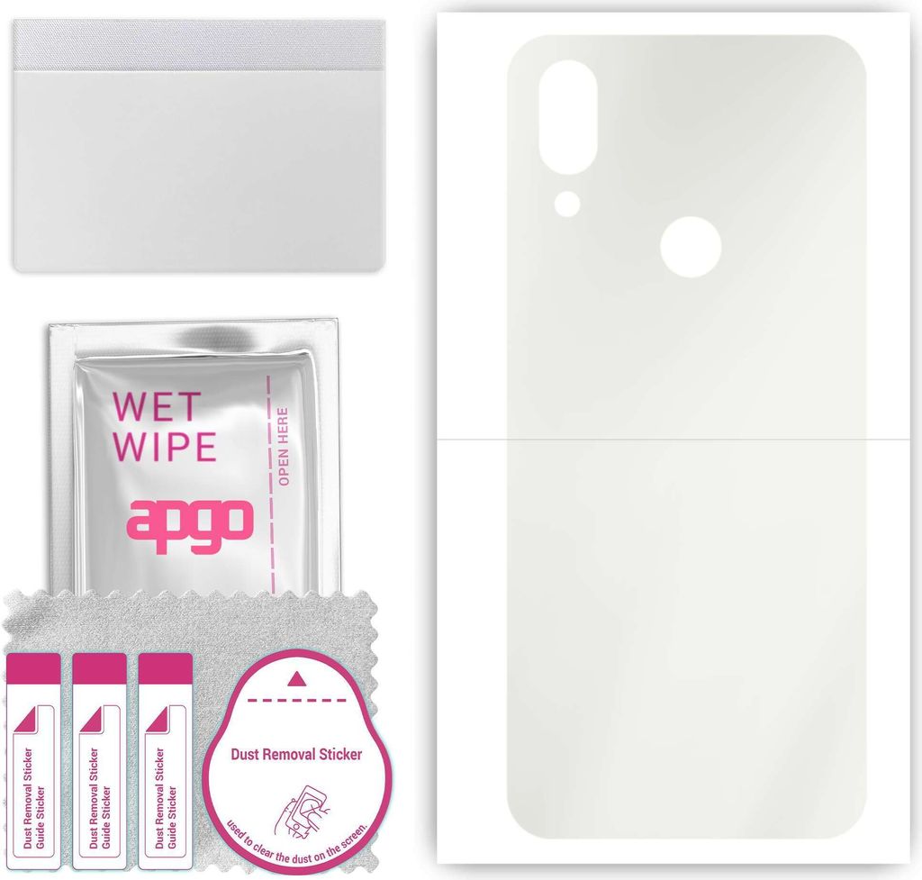 apgo Rückseite Schutzfolie, Matt, kompatibel mit Umidigi A3S, Hinten Hydrogel-Displayschutzfolie mit Positionierhilfe, kratzfest, einfache Montage