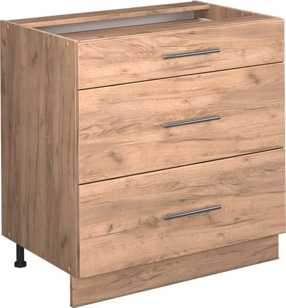 Rangement cuisine 80cm 3 tiroirs Vicco Fame-Line pour optimiser l'espace