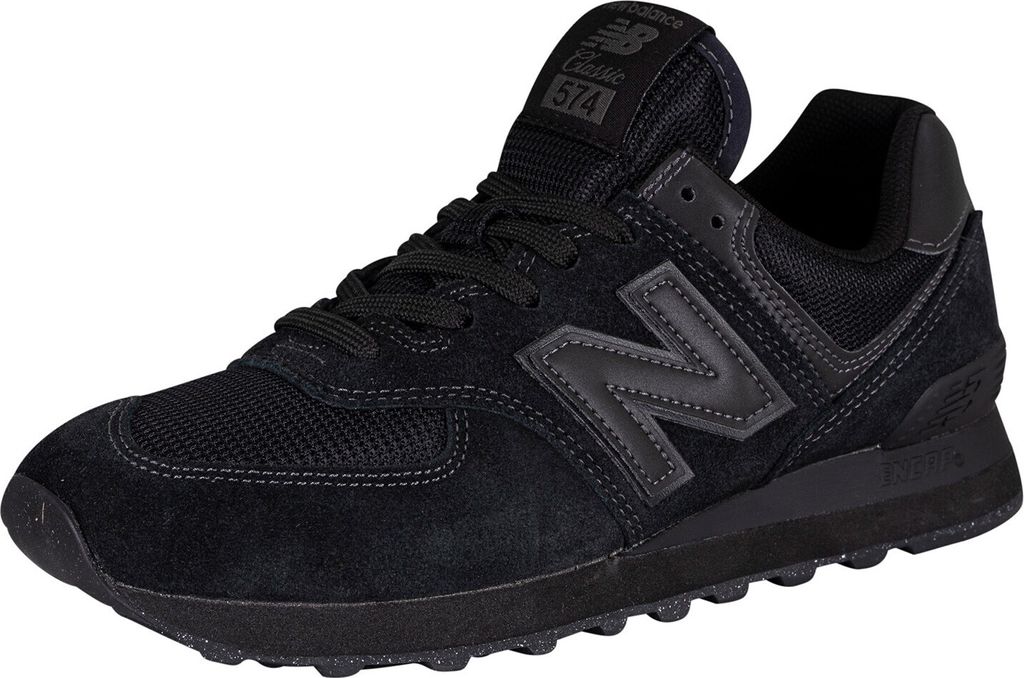 New Balance 574 Core Wildleder-Trainer, Schwarz 37 EU