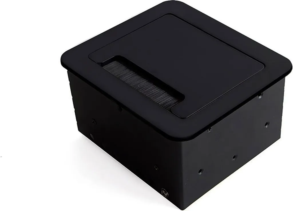 Bloc multiprise encastrable de bureau Atom 14 noir, hub de connexion compact