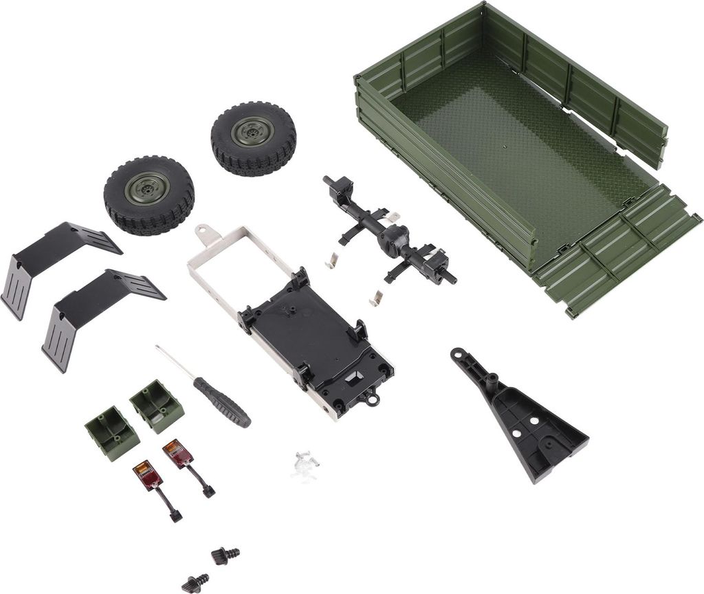 RC -Autoanhänger Fernbedienung Cargo -Träger für P06 Unimog Modell Ersatzteile Zubehör Grün grün
