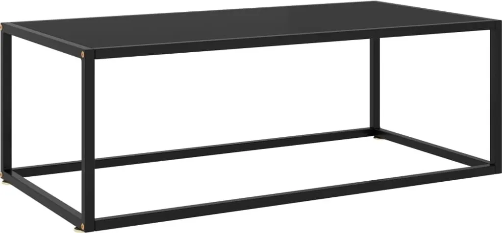 vidaXL Tavolino Nero Vetro Temperato 100x50x35 - Design Moderno Salotto
