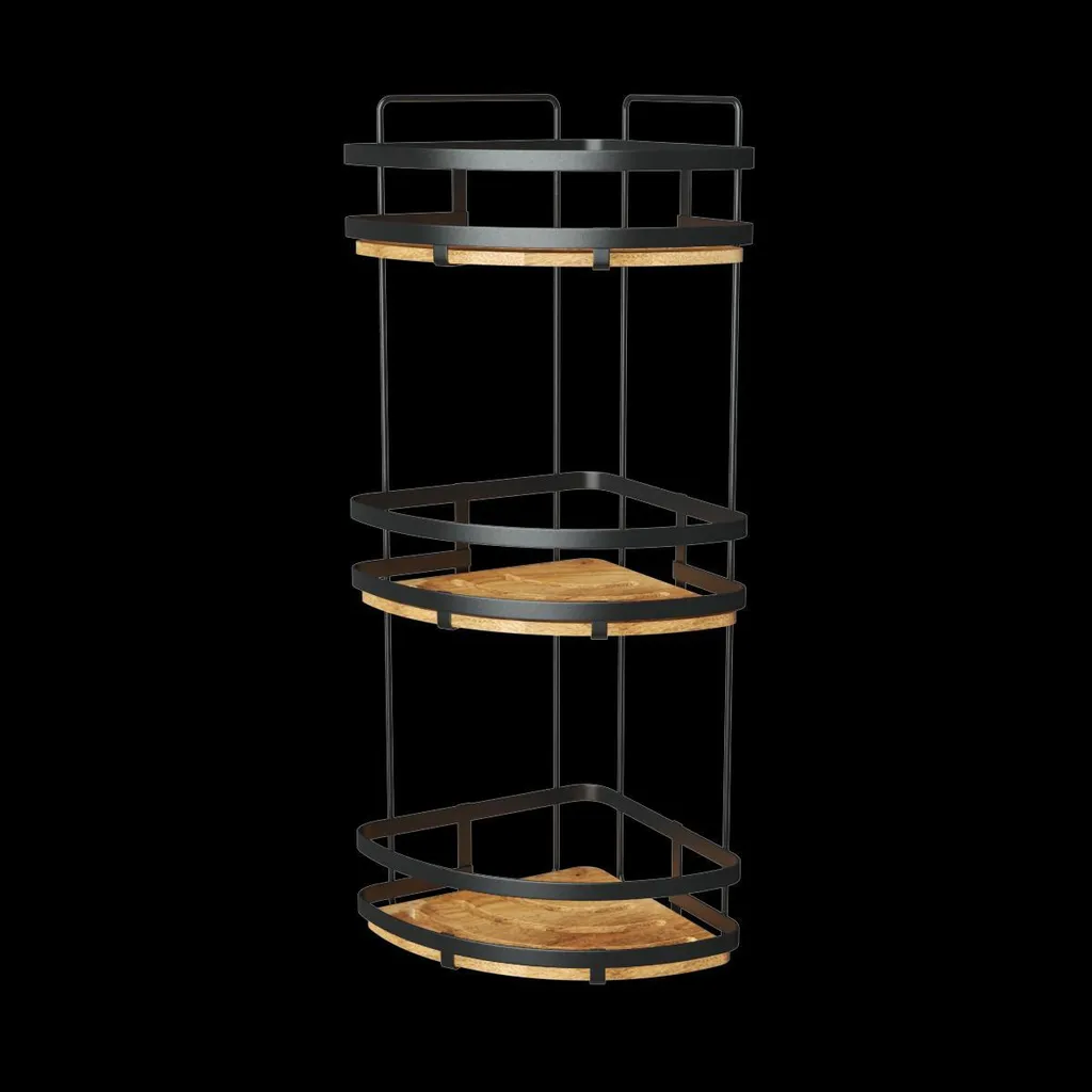 Meuble de rangement douche Blackacia 3 niveaux acacia résistant eau - 12