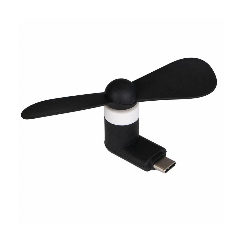 USB-C Handy Ventilator Schwarz – Mini Ventilator für Produktbild 
