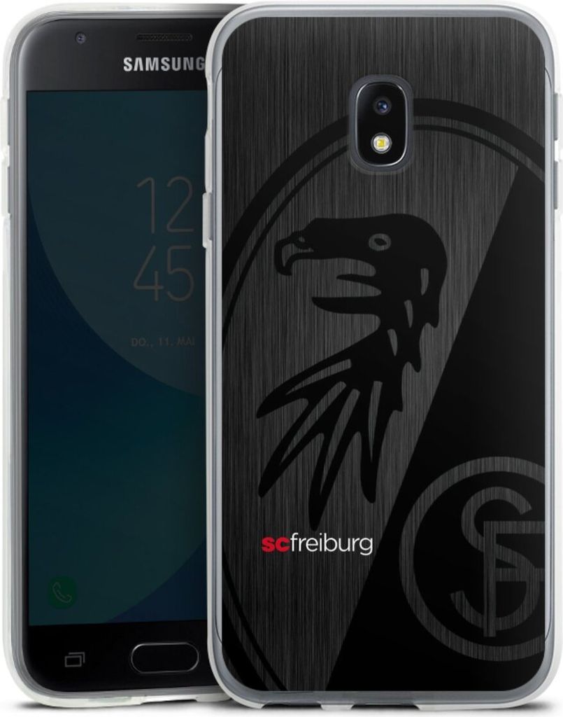 DeinDesign Handyhülle für Samsung Galaxy J3 Duos (2017) Silikon Hülle Case Smartphone Schutzhülle Metallic Look Offizielles Lizenzprodukt SC Fr...