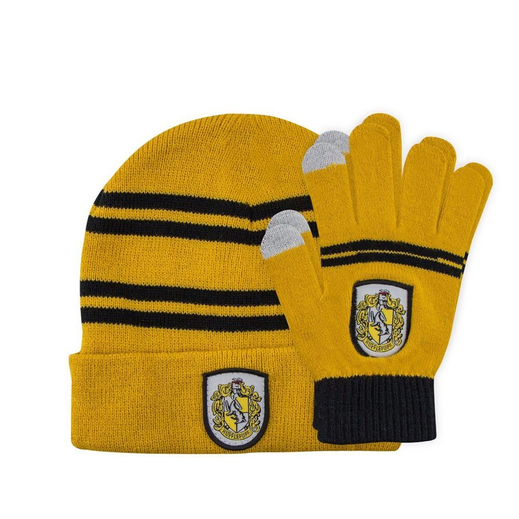Cinereplicas Harry Potter - Set Bonnet & Gants Enfants - Licence Officielle (Gelb und Schwarz)