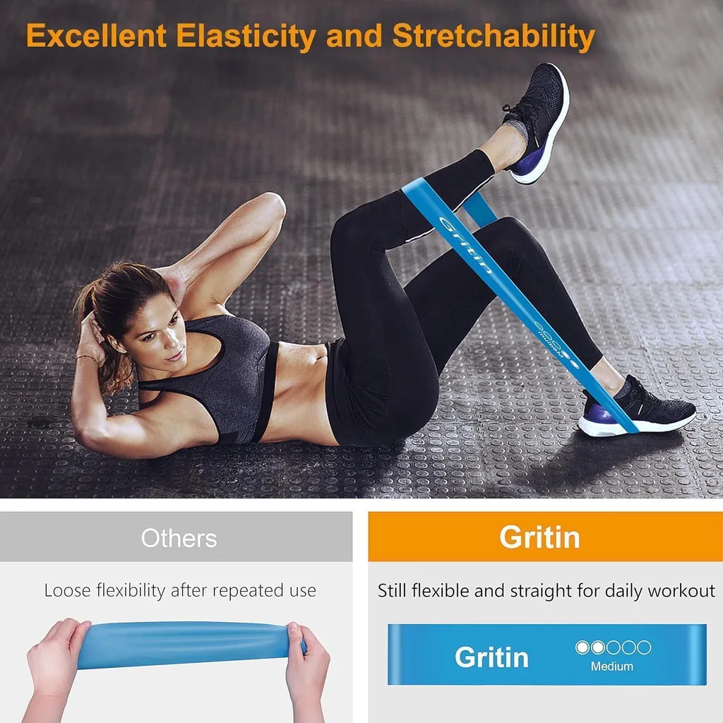 Bandes de Résistance pour Sport à Domicile : Pack de 5 Niveaux avec Guide - 4