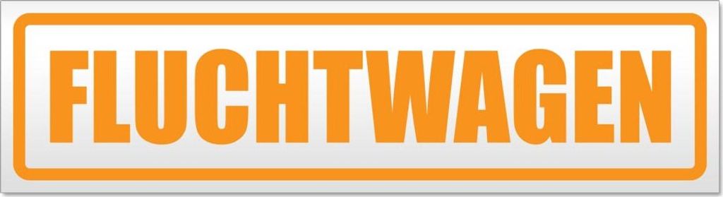 Fluchtwagen Magnetschild Schild magnetisch