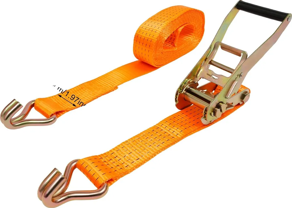 Sangle de remorquage orange 6m haute résistance capacité 5 tonnes