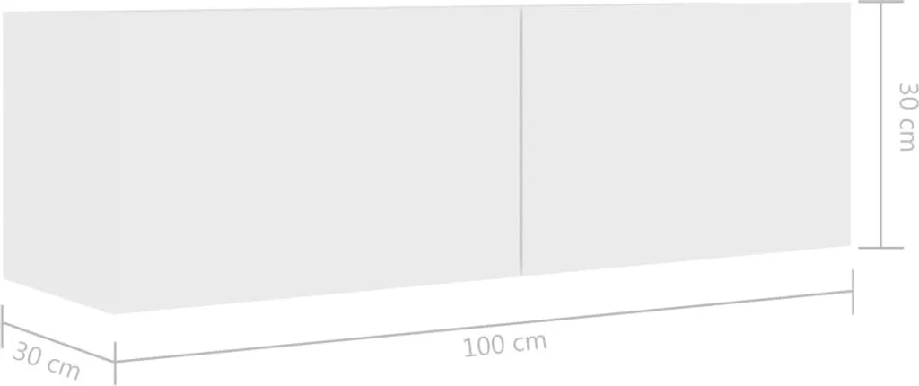 Ensemble meuble TV blanc 8 éléments en bois composite modulable - 13