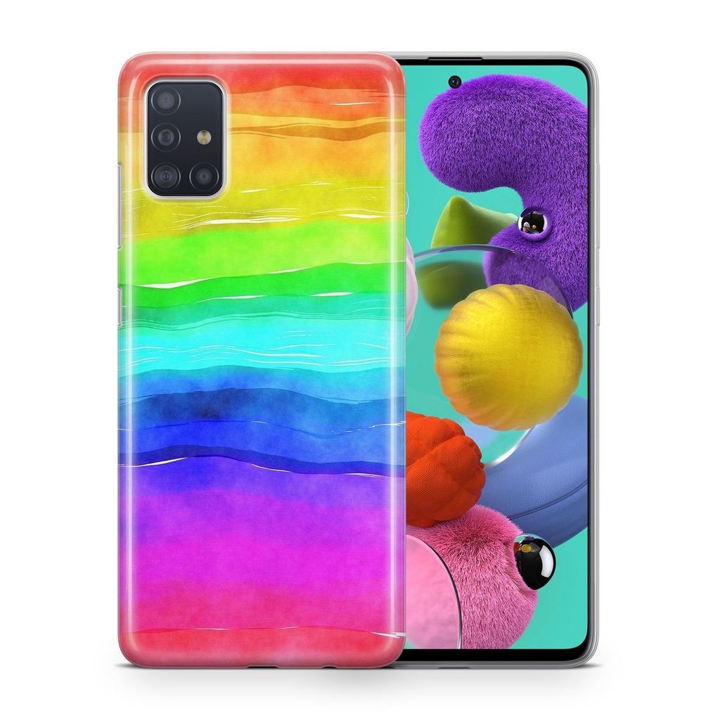 Handyhülle Schutzhülle für Samsung Galaxy S4 Mini Case Cover Tasche Bumper Etuis TPU, Modell:Samsung Galaxy S4 Mini, Motiv auswählen:Regenbogen