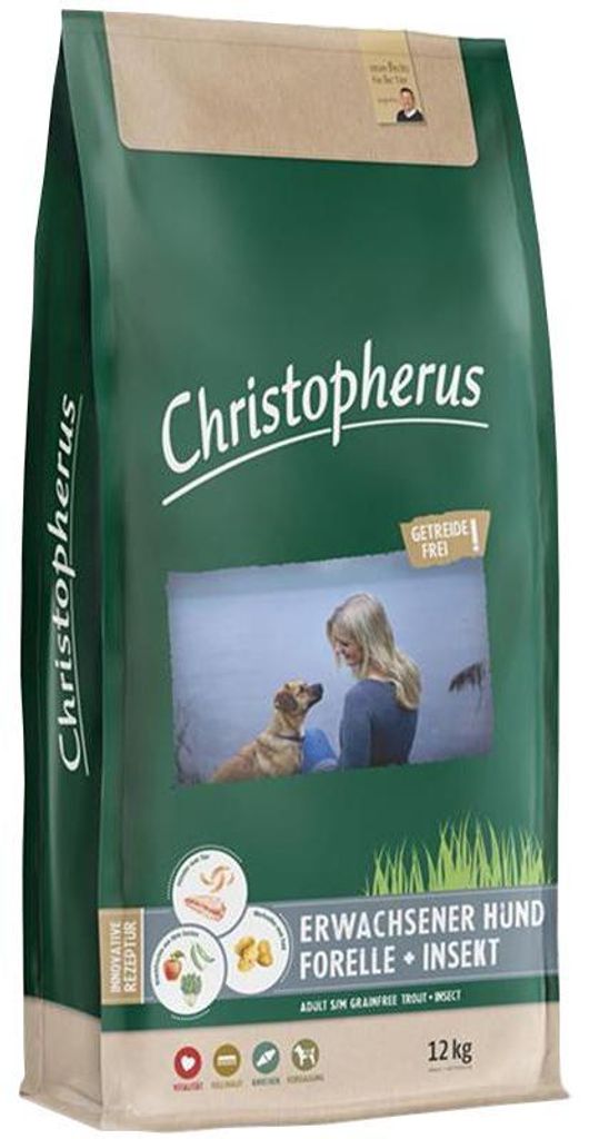 Christopherus Getreidefrei Forelle & Insekt - 12 kg Obrázok produktu 