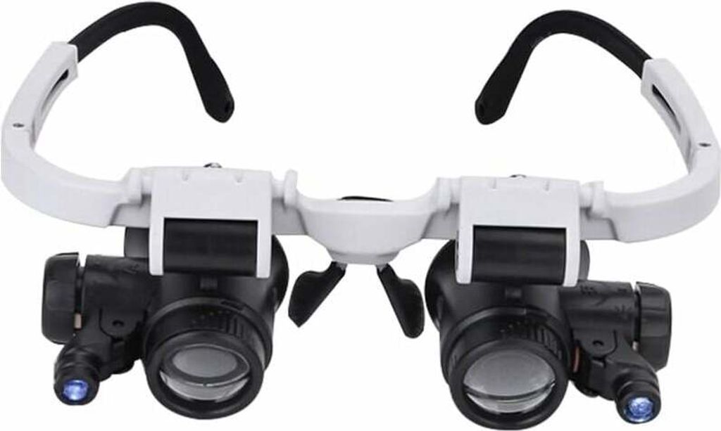 Regulierbare Bandeau-Lupe mit LED-Beleuchtung 8-fach, 15-fach, 23-fach, Lupe, Fernglas, Fernglas, Freisprechlupe