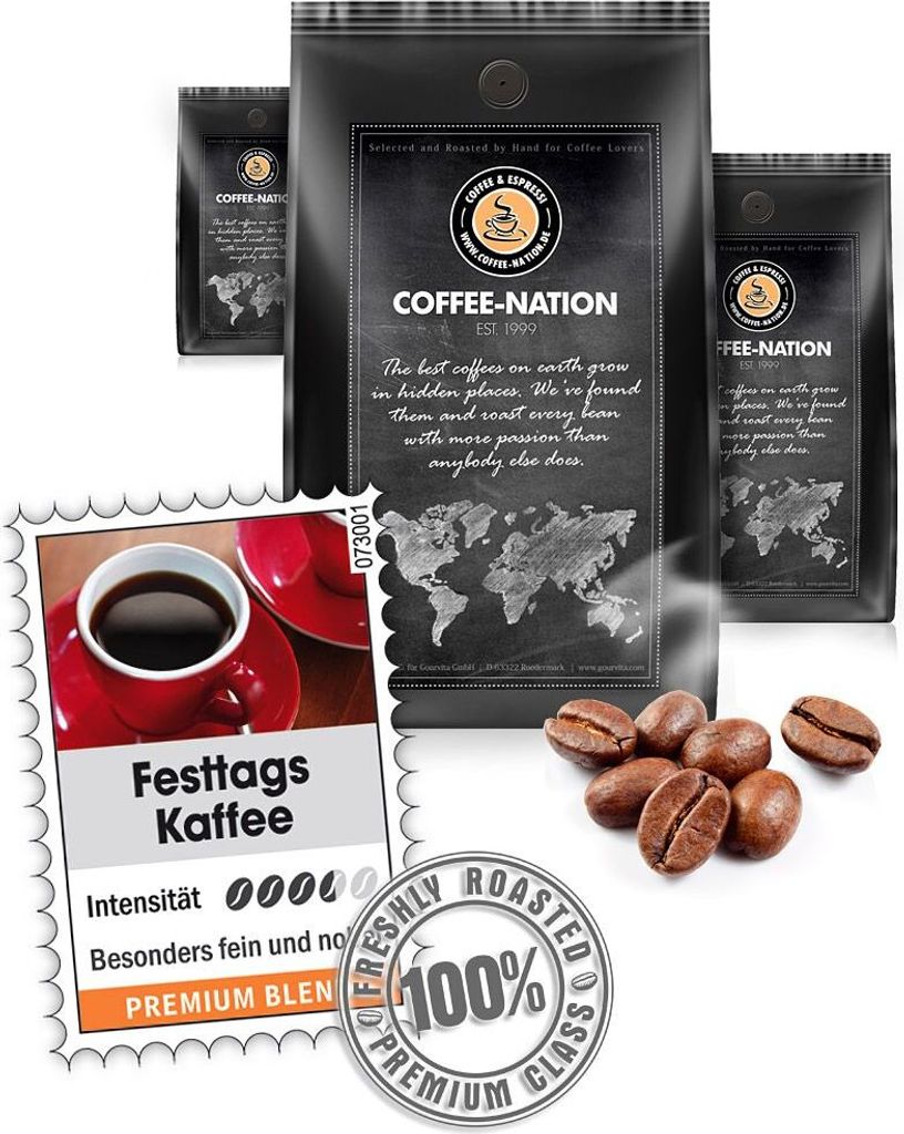 Kaffee FESTTAGS KAFFEE von Coffee-Nation, 500g Bohnen