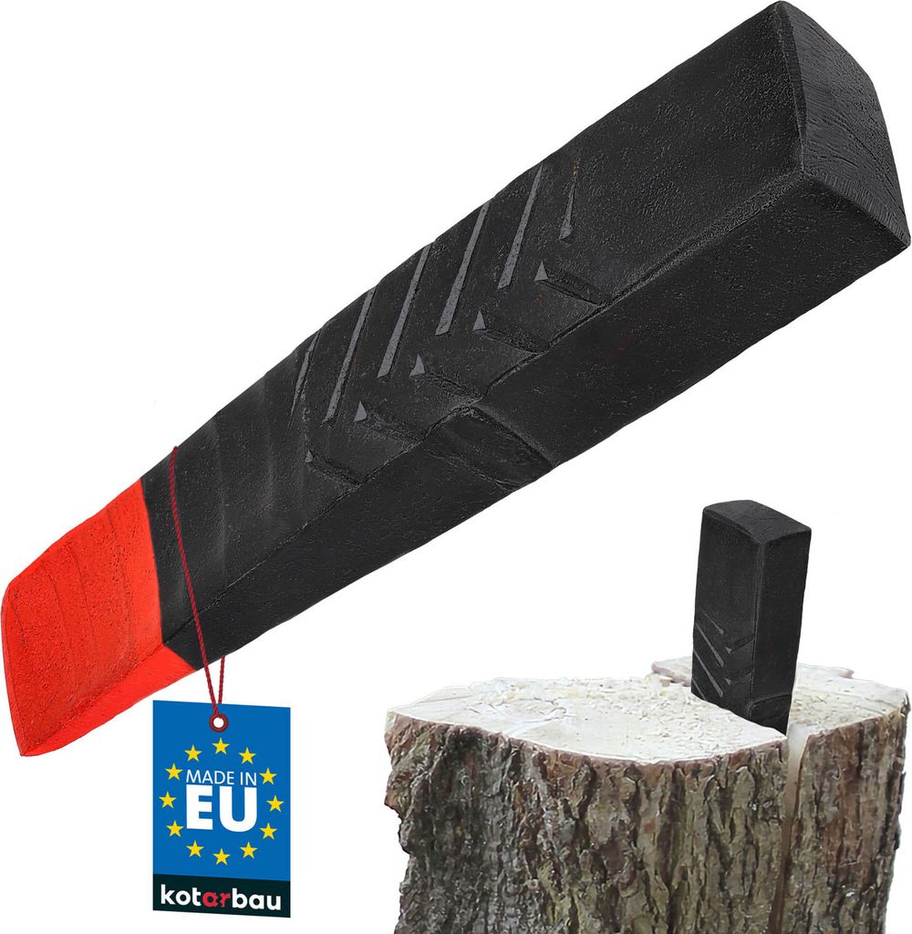 KOTARBAU Geschmiedeter Spaltkeil aus Stahl 245 mm 3.5 kg Keil Spaltgranate Holzspaltkeil Holzspalter Fällkeil Scheitkeil Nachsetzkeil Treibkeil ...