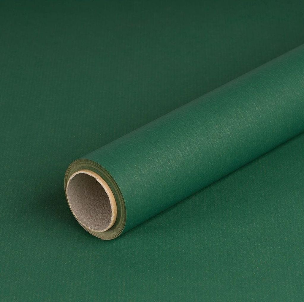 Geschenkpapier Dunkelgrün 0,70 x 10 m, Kraftpapier - Produktbild 