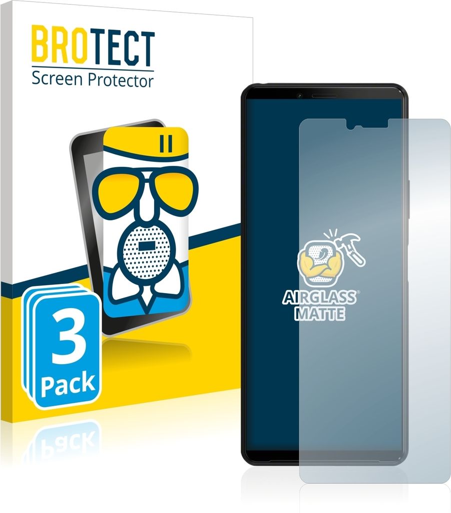 3x BROTECT Entspiegelungs Schutzglas für Sony Xperia 10 II Schutzfolie Panzer Folie Glas Display Schutz matt