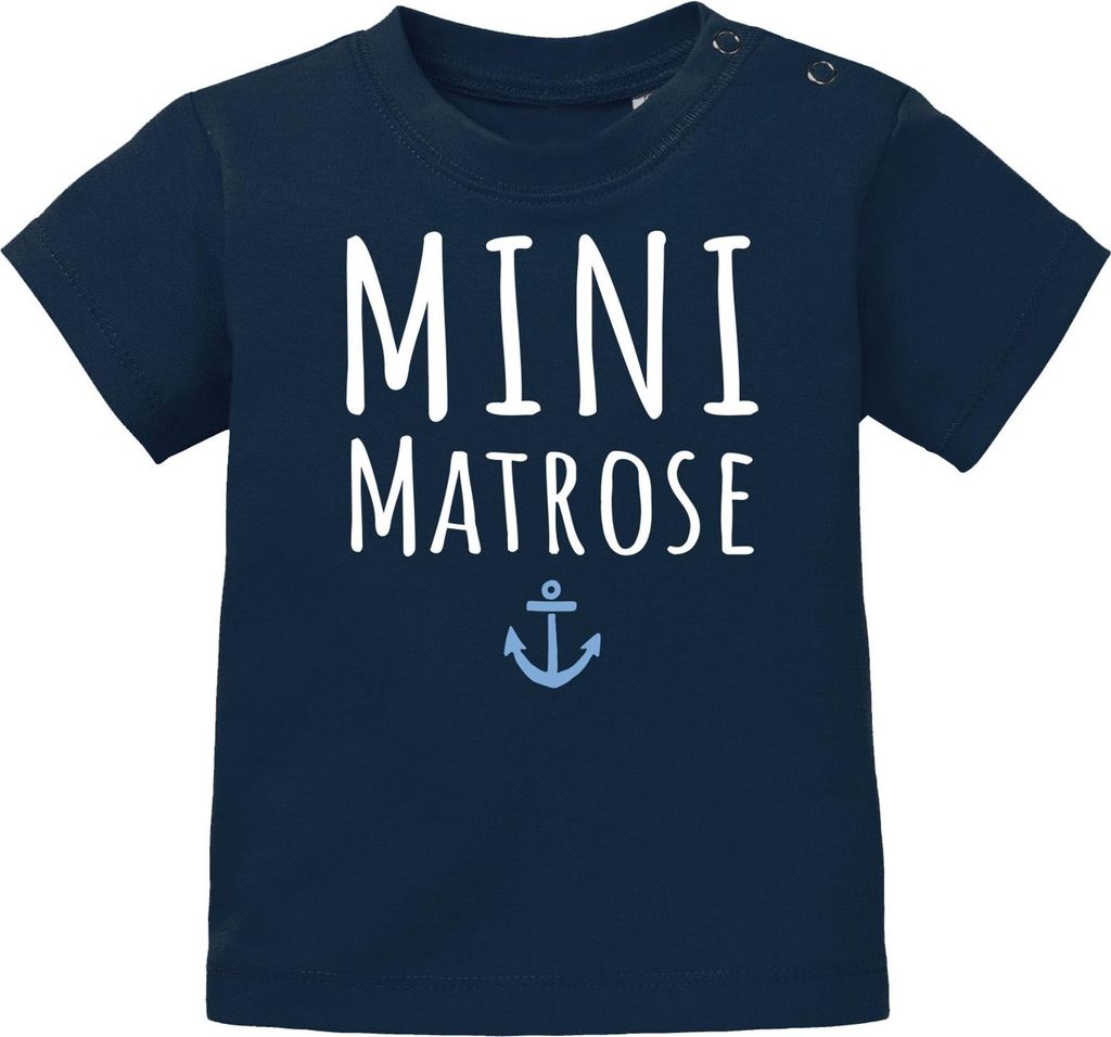 Baby T-Shirt kurzarm Aufdruck Mini Matrose Anker Grafik Print Babykleidung Bedruckt Jungen Mädchen Shirt Moonworks