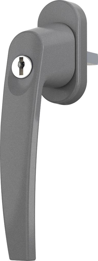 Fenstergriff Rasterolive Alu abschliessbar Kinderschutz Fensterklinke Titan