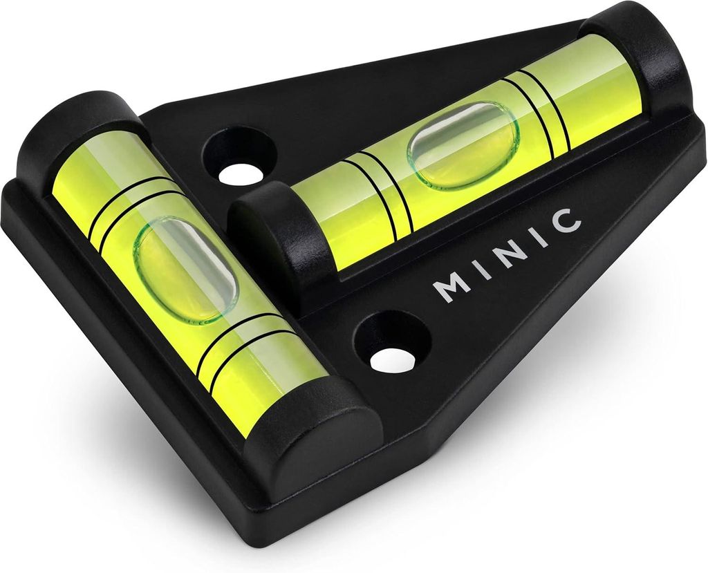 MINIC Kreuzwasserwaage - Wasserwaage klein - Strapazierfähig und Bruchsicher - Wohnmobil Zubehör - Wohnwagen Gadgets- mini - Ducato Camping Zubehör
