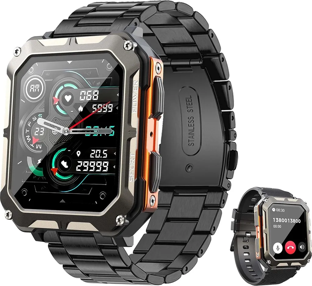 Smartwatch Sportivo LOYEWAIER Uomo: Fitness Tracker e Chiamate BT