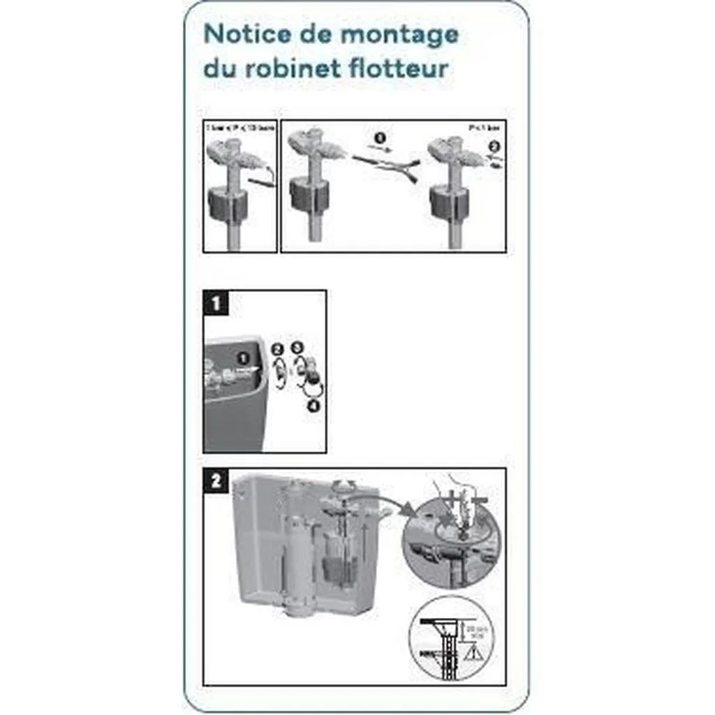 Kit chasse d'eau complet NOVOBAIN mécanisme et robinet débit 3/6L