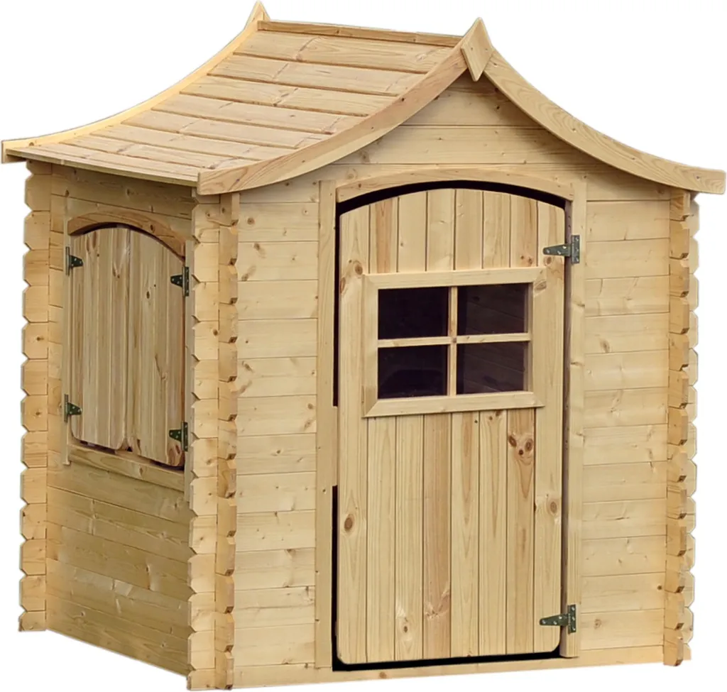 Maisonnette bois enfant avec sol inclus 1,1m2 - Cabane Timbela M550 Pin