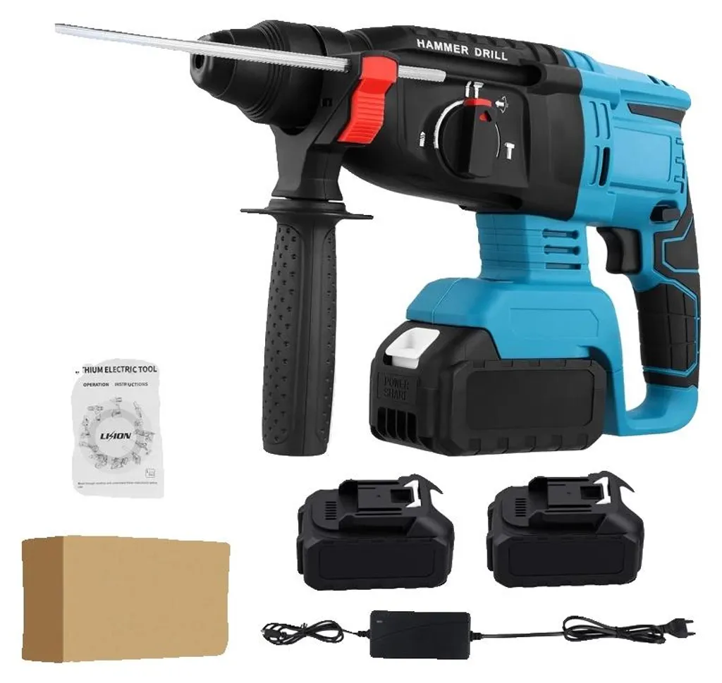 Marteau perforateur moteur Brushless haute autonomie avec pack 2 batteries