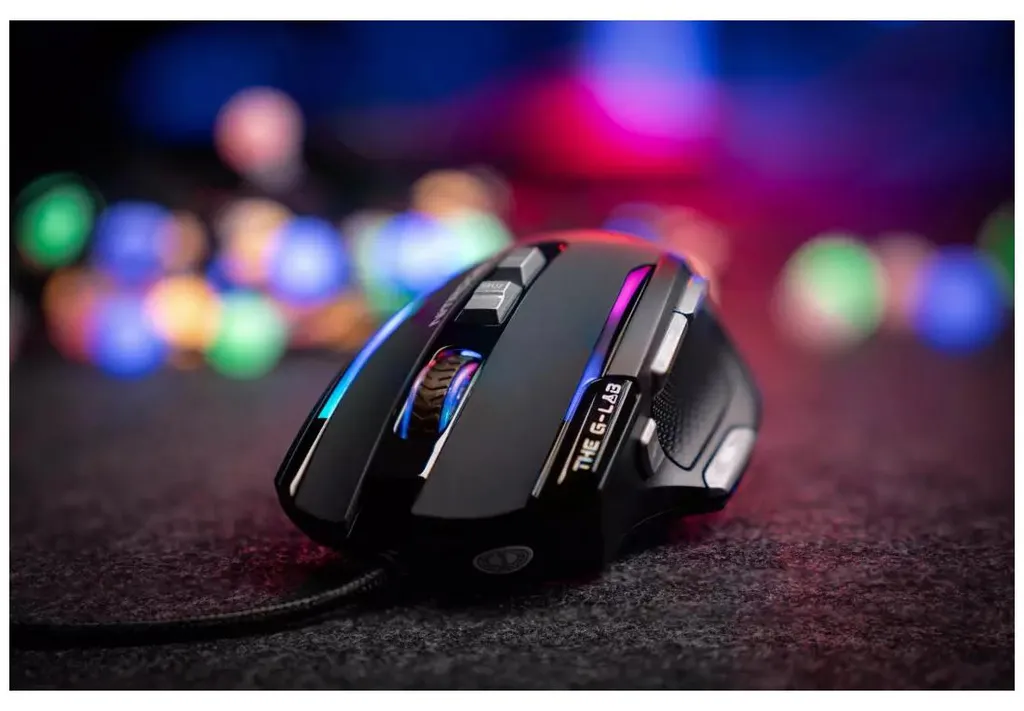Souris Gaming The G-Lab 4800 DPI Noire - Précision pour Joueurs PC