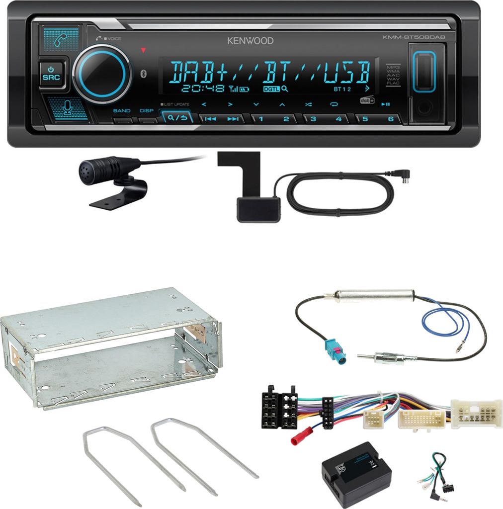Kenwood KMM-BT508DAB Bluetooth Digitalradio Einbauset für Produktbild 