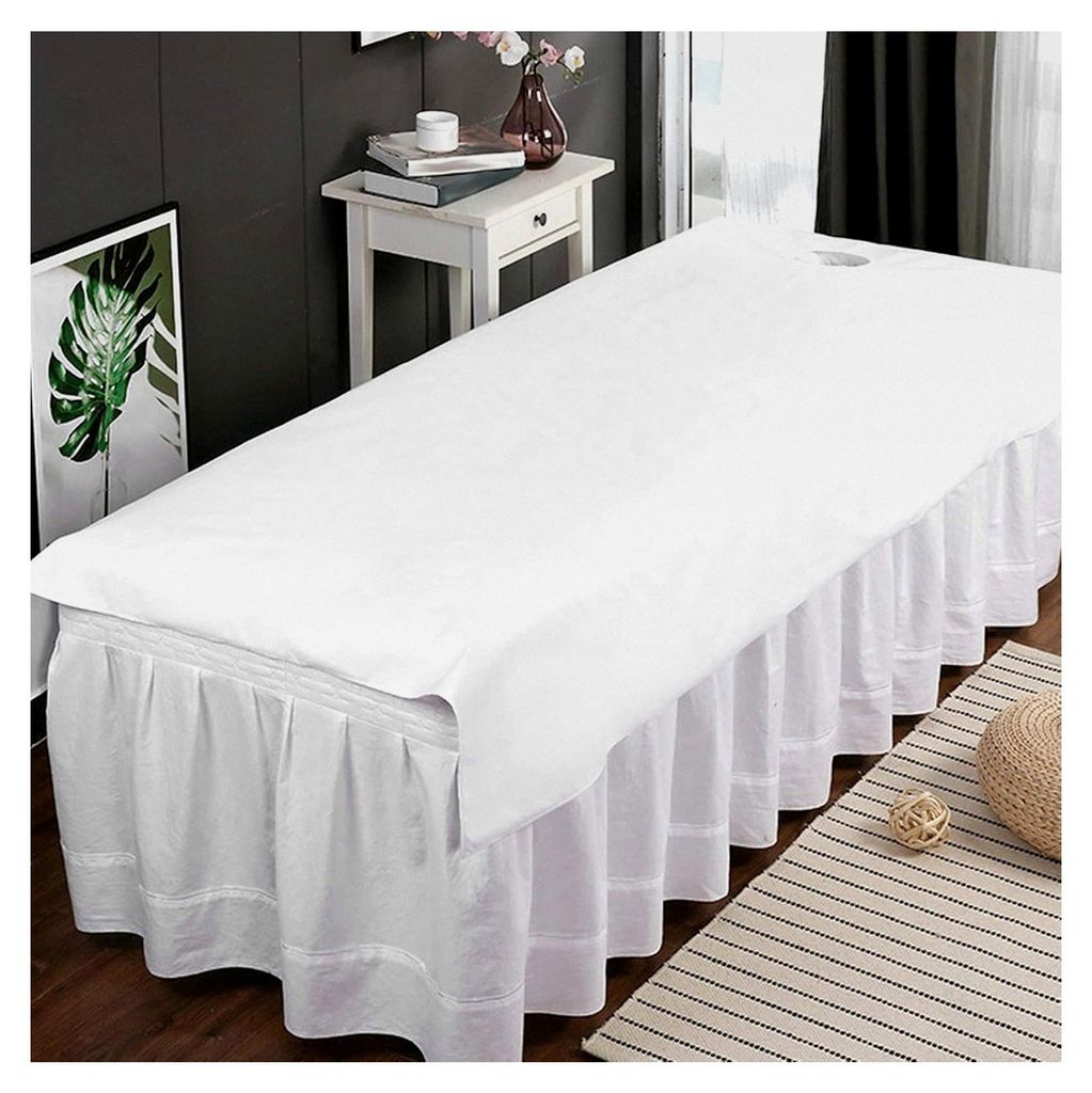 Massagetischlaken 2 Stück 200x75cm/78.7x29.5 Zoll - Hautfreundliche Baumwollbezüge für Beauty Salon und Spa, Atmungsaktiv und Öl-Wasserabweisend