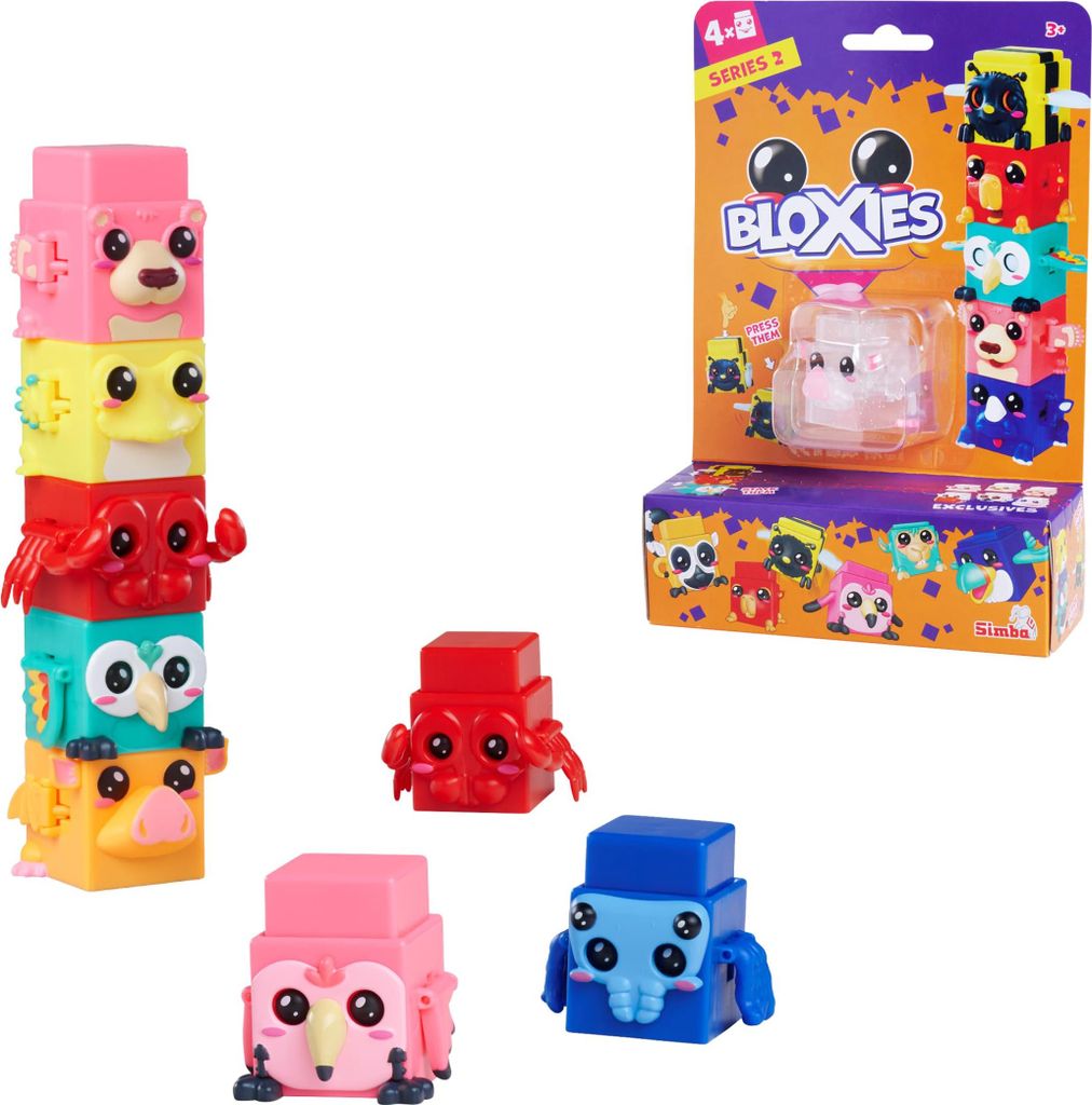 Figurki do zabawy Bloxies seria 2, 4 szt. Zdjęcie produktu 
